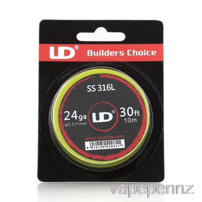 UD Youde Resistance Wire 24 GA - SS316 Stainless Steel VAPE NZ